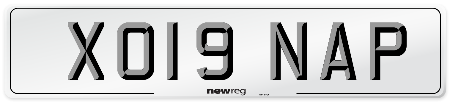 XO19 NAP Number Plate from New Reg